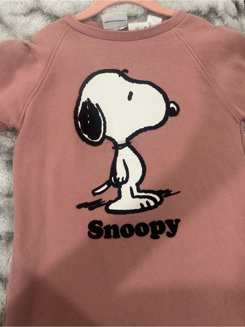 Peanuts Pink Snoopy Casual Kids Dress - Picture 2 of 3